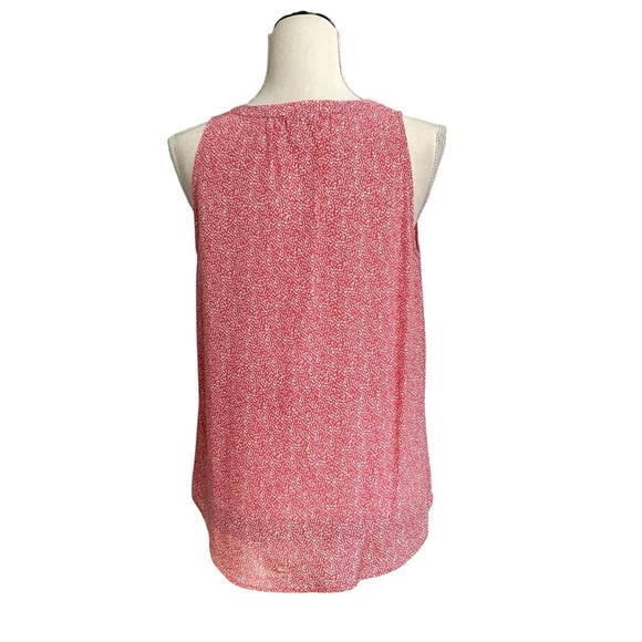 Joie Silk Polka Dot Sleeveless Blouse Pink White Women’s Medium - Picture 7 of 9